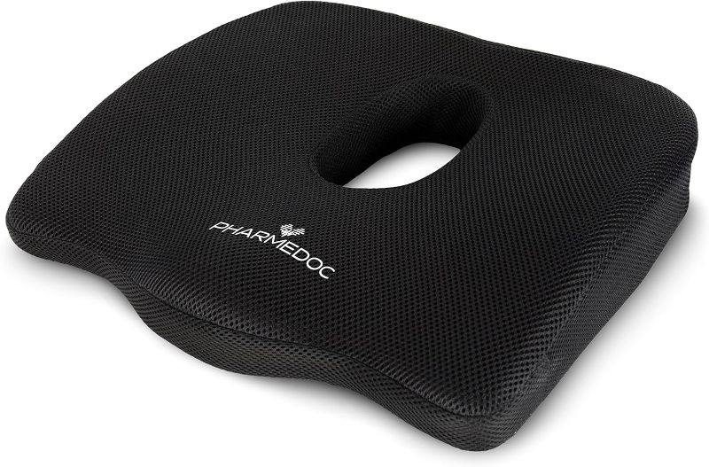 Photo 1 of Pharmedoc Seat Cushion - Memory Foam Cushion for Office Chair, Car Seat