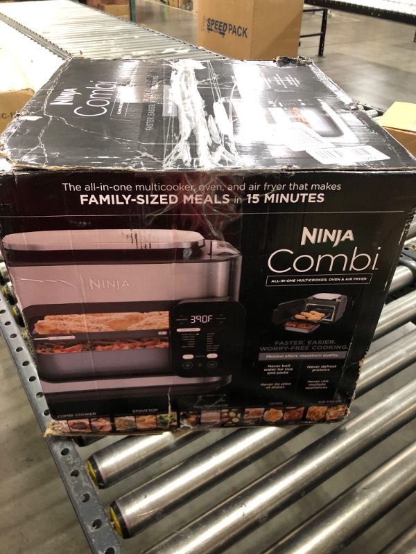 Photo 4 of Ninja SFP701 Combi All-in-One Multicooker, Oven, and Air Fryer, 14-in-1 Functions, 15-Minute Complete Meals, Includes 3 Accessories, Grey, 14.92 x 15.43 x 13.11