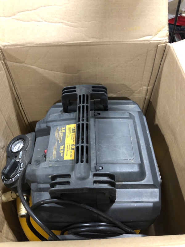 Photo 2 of DEWALT DWFP1KIT 18 Gauge Brad Nailer and 6 Gallon Oil-Free Pancake Air Compressor Combo Kit
