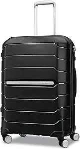 Photo 1 of Samsonite Freeform Hardside Expandable with Double Spinner Wheels, Checked-Medium 24-Inch, Black 