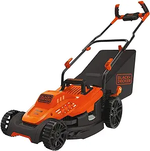 Photo 1 of BLACK+DECKER Electric Lawn Mower with Bike Handle, 15-Inch, 10-Amp, Corded (BEMW472BH)
