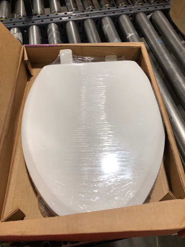 Photo 2 of Little2Big 181SLOW 000 Toilet Seat with Built-In Potty Training Seat, Slow-Close, and will Never Loosen, ELONGATED, White 1 Pack Elongated