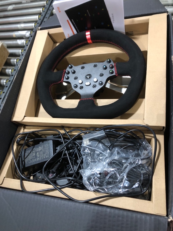 Photo 2 of PXN V10 Force Feedback Steering Wheel Detachable Racing Wheel 270/900 Degree Race Steering Wheel with 3-Pedals and Shifter Bundle