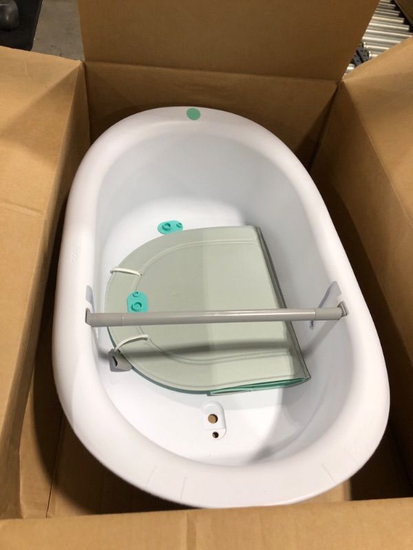 Photo 2 of 4-in-1 Grow-with-Me Bath Tub by Frida Baby Transforms Infant Bathtub to Toddler Bath Seat 