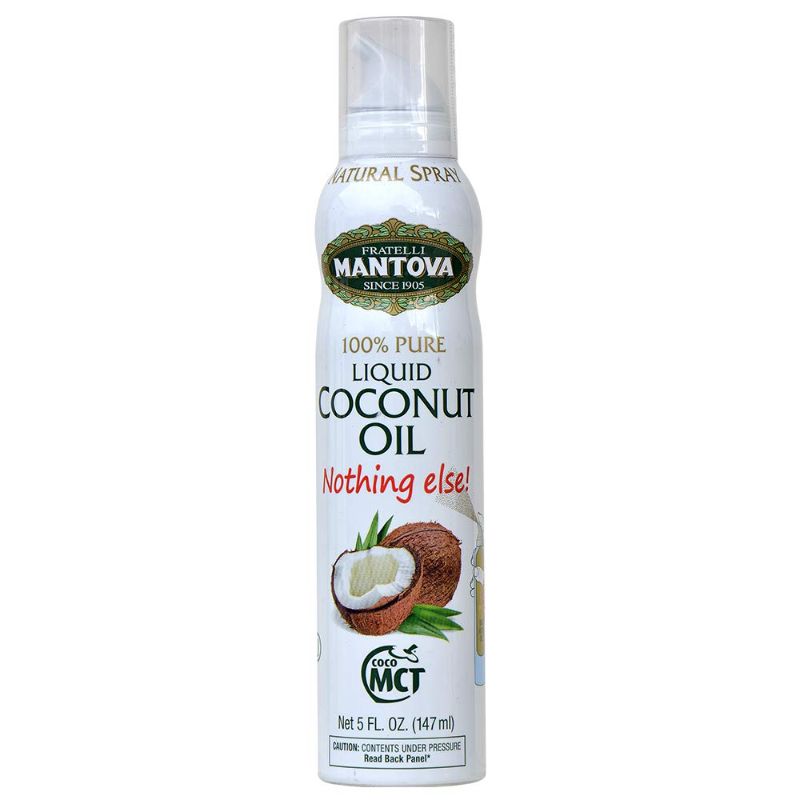 Photo 1 of 2 PACK- Mantova Coconut Oil, 100% Pure Cooking Spray with Omega-6, perfect for Keto snacks, baking, or seasoning for cooking, our oil dispenser bottle lets you spray, drip, or stream with no waste, 5 oz EXP 3/10/2024