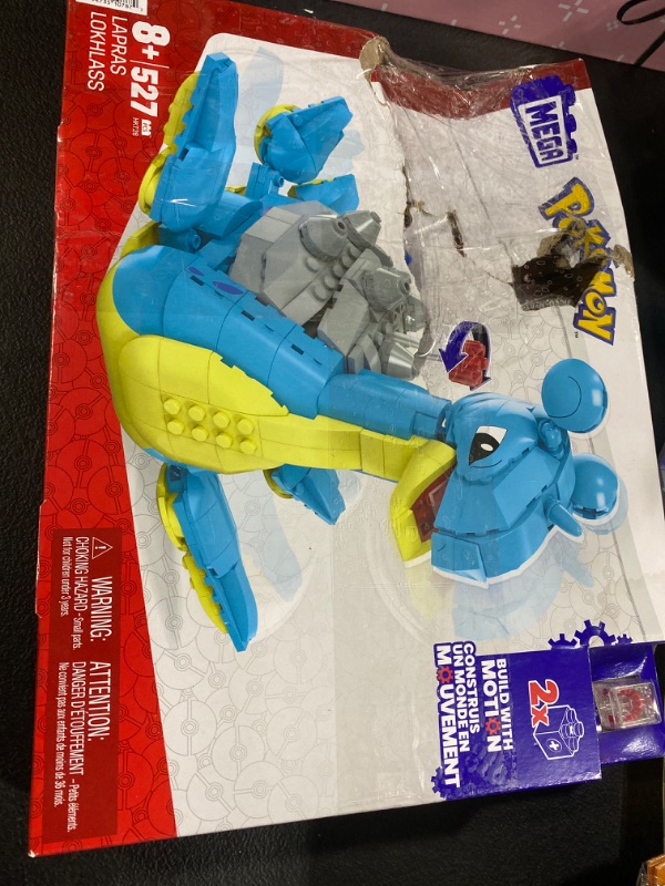 Photo 2 of MEGA Pokémon Action Figure Building Toys Set for Kids, Lapras with 527 Pieces and Motion, Buildable and Poseable, 7 Inches Tall