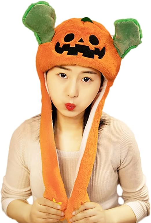 Photo 1 of Ahn'Qiraj Cute Hat With Beating Ears Plush Hats Animal Cosplay Hat Halloween, Easter, Christmas Party Dress Up Holiday Hats
