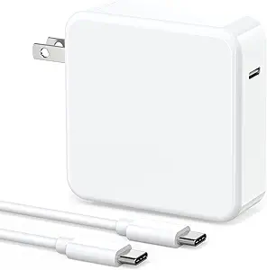 Photo 1 of MacBook Pro Charger,Mac Book 96W USB C Fast Charging Laptop Charger Power Adapter for MacBook Pro 16, 15, 14, 13 inch 2023, 2022, 2021, 2020, 2019, 2018,MacBook air,IPad Pro,Type C Power Cord Supply
