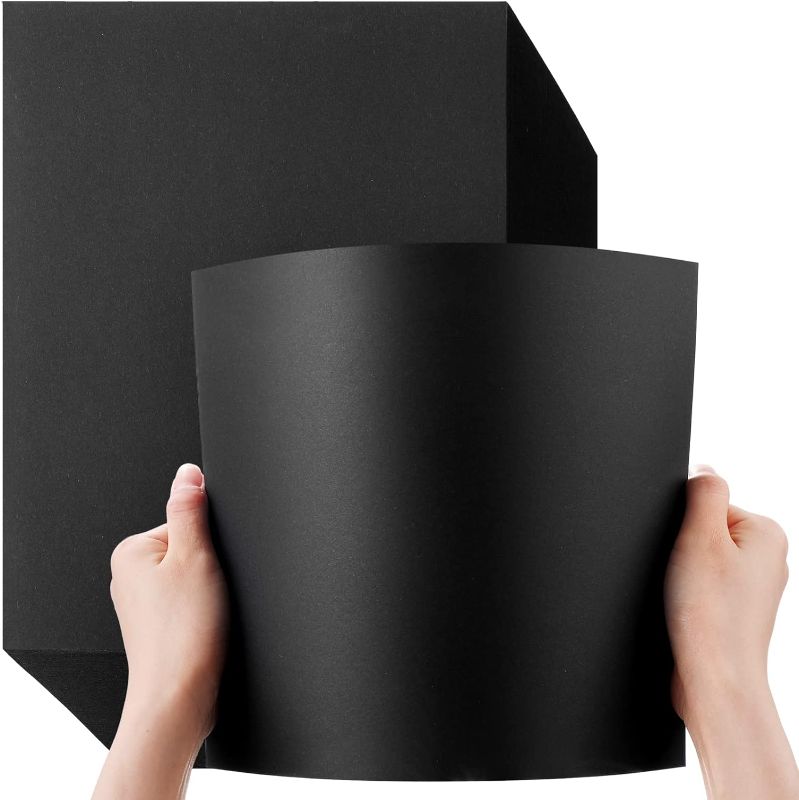 Photo 1 of 200 Sheets 8.5 x 11 Inches Kraft Cardstock Thick Paper Heavyweight Card Stock Printer Paper 250 GSM 92 LB Cover 170 LB Text Card Stock for Invitations Menus Crafts DIY Cards Projects (Black)