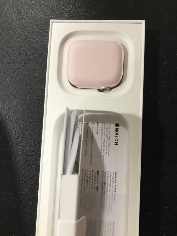 Photo 2 of Apple Watch Series 9 [GPS 41mm] Smartwatch with Pink Aluminum Case with Pink Sport Band S/M. Fitness Tracker, Blood Oxygen & ECG Apps, Always-On Retina Display Pink Aluminum Case with Light Pink Sport Band 41mm S/M - fits 130–180mm wrists Without AppleCar