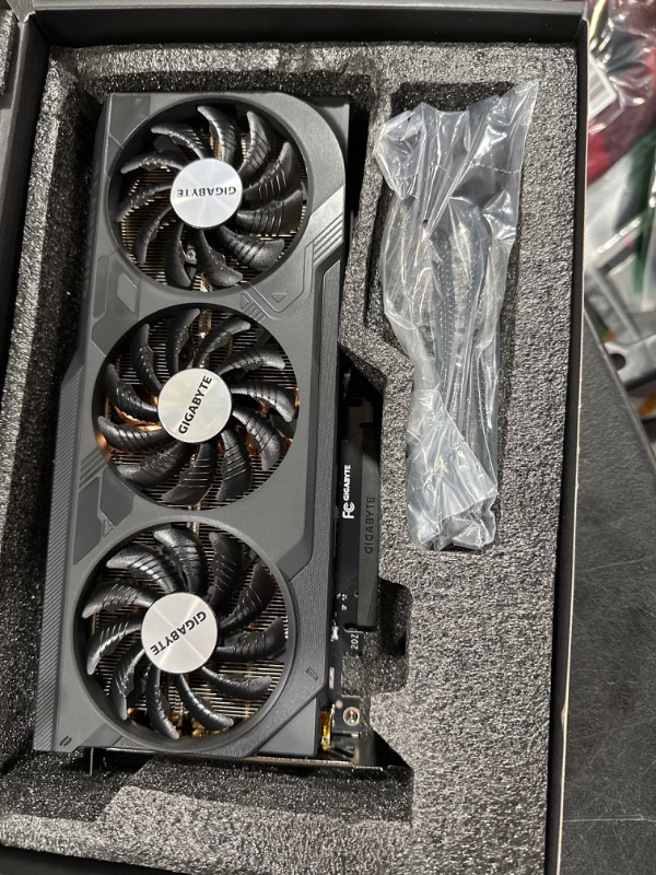 Photo 2 of GIGABYTE GeForce RTX 4070 Ti Gaming OC 12G Graphics Card, 3X WINDFORCE Fans, 12GB 192-bit GDDR6X, GV-N407TGAMING OC-12GD Video Card
