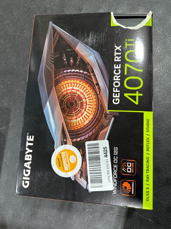 Photo 6 of GIGABYTE GeForce RTX 4070 Ti Gaming OC 12G Graphics Card, 3X WINDFORCE Fans, 12GB 192-bit GDDR6X, GV-N407TGAMING OC-12GD Video Card
