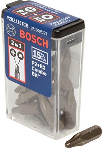 Photo 1 of 15 Pcs Bosch P2R2 Combo Bit - For Phillips, Square Drive And Combination Head Screws 1/4" Minimum Chuck Size Required Insert Screwdriver Drill Bit Set...
