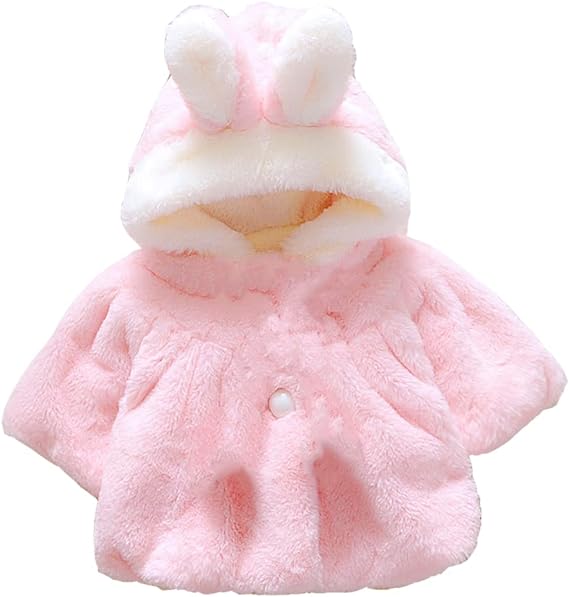 Photo 1 of 9-12months UAZNegozio Faux Fur Coat Newborn Infant Baby Girl Jacket Cape Cloak Poncho