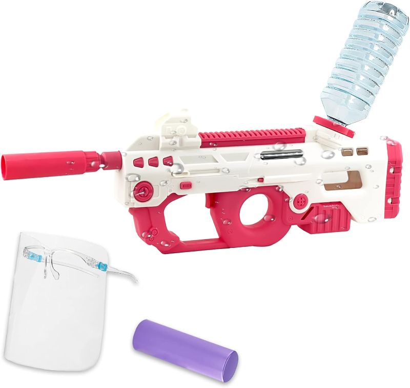 Photo 1 of Electric Water Gun,32 Range FT One-Button Automatic Guns,330CC-800CC Capacity for Summer Swimming Pool Party Beach Outdoor Gift (Pink-C)
