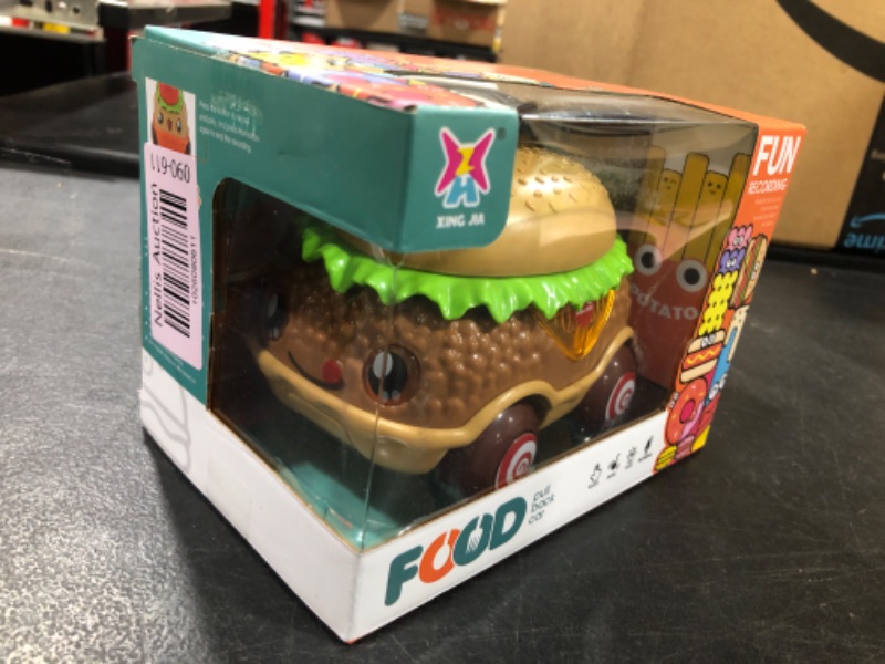 Photo 1 of Aodoll Baby Car Toys, Kids Toys for 3 4 5 6 7 Years Old, Pull Back Vehicles Toys, Boys & Girls Birthday Gift, LED Lights & Music, Cute Hamburger Shape