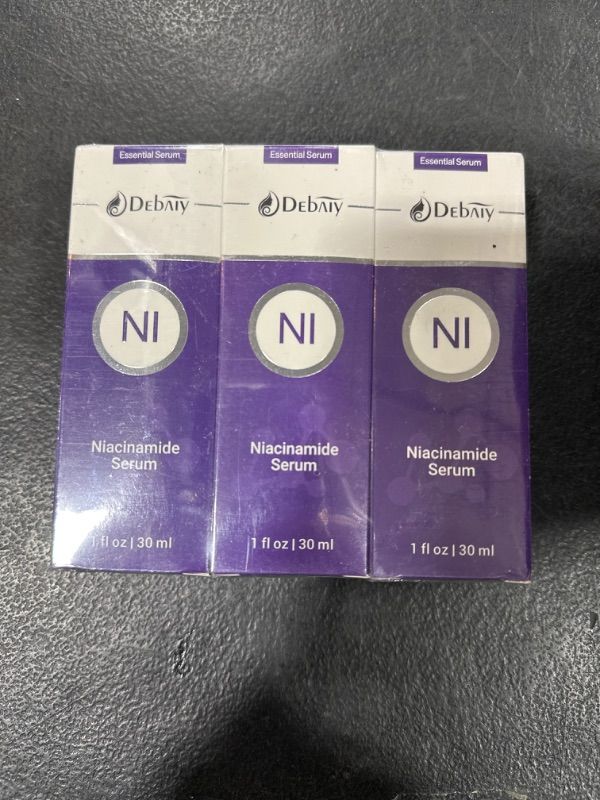 Photo 2 of 3 Pack Niacinamide Serum for Face Moisturizing Inhibits Melanin & Restore Skin Natural, Anti-Aging and Shrinks Pores (1Fl.Oz / 30ml)
