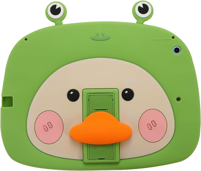 Photo 1 of 3D Cute Frog Duck Case for iPad 9th/8th/7th Generation Case 10.2 inch 2021/2020/2019,Kawaii Cartoon Kids Teens Boys Girls Women Green Frog Duck Soft Silicone Case with Kickstand
