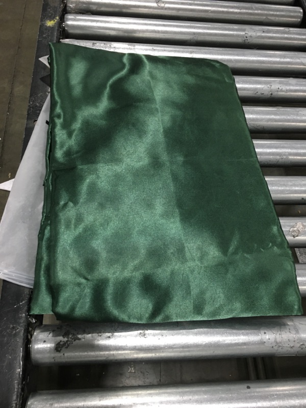 Photo 1 of queen size bed sheets.  satin green.