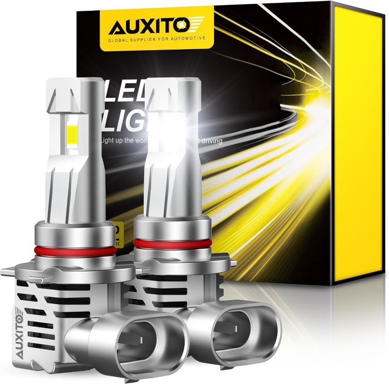 Photo 1 of AUXITO 9012 HIR2 Halogen Replacement Light Bulbs, 20000 Lumens 6500K Cool White, Mini Size Wireless Plug and Play Halogen Replacement Light Kit, Pack of 2
