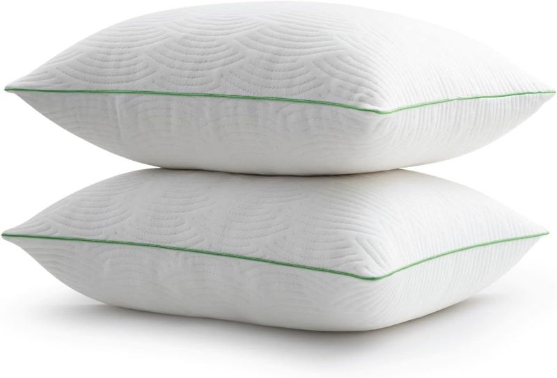 Photo 1 of Martha Stewart Spa-Like Comfort Memory Foam Cluster Bed Pillows, Standard, White 2 Count
