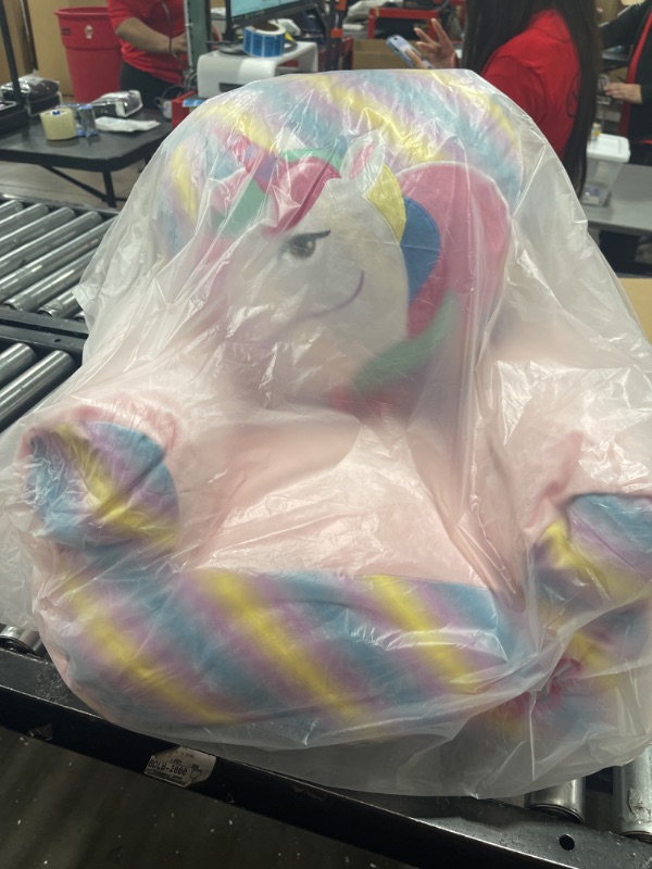 Photo 2 of JoJo Siwa Rainbow Plush Structured Bean Bag Chair