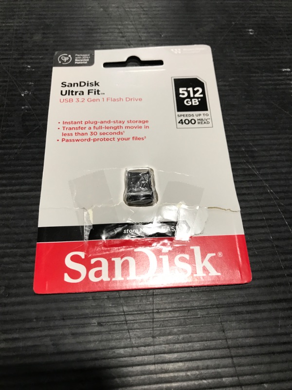 Photo 2 of SanDisk 512GB Ultra Fit USB 3.2 Flash Drive - SDCZ430-512G-G46, Black
