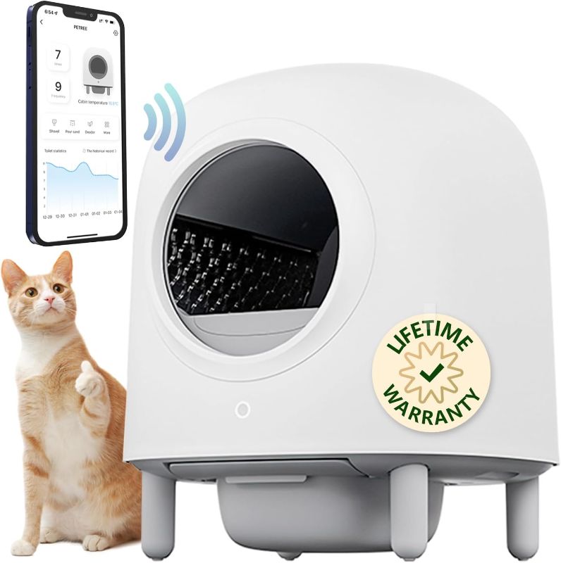 Photo 1 of Self Cleaning Cat Litter Box - The Game Changer for Cat Owners, Latest Model Automatic Cat Litter Box with APP Control, Odor Removal, Large Space for Multiple Cats
