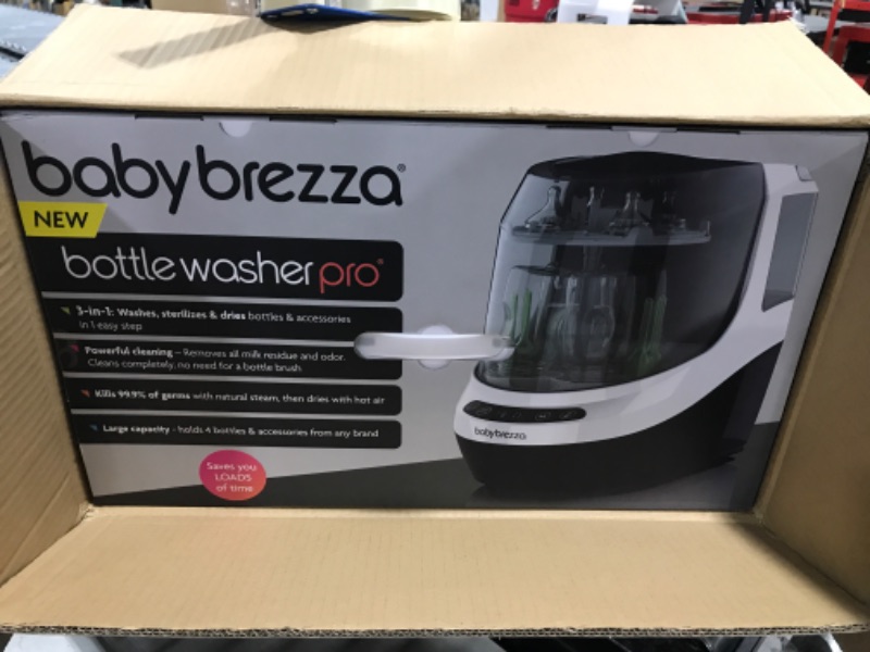 Photo 2 of Baby Brezza Bottle Washer Pro - Baby Bottle Washer, Sterilizer + Dryer - All in One Machine Cleans Bottles, Pump Parts, & Sippy Cups - Replaces Hand Washing, Bottle Brushes and Drying Racks
