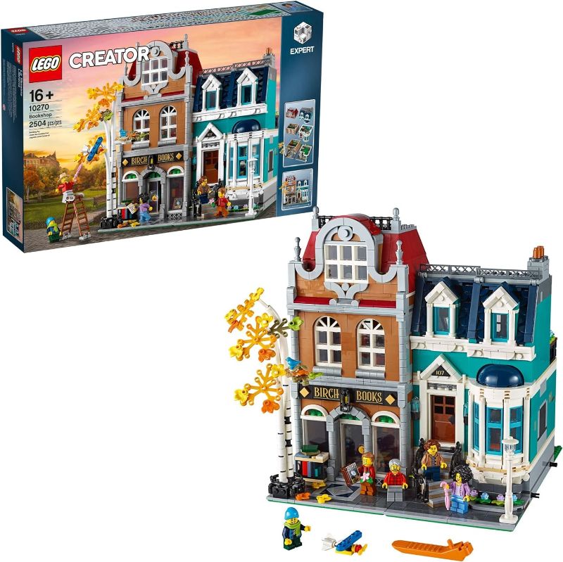 Photo 1 of LEGO Creator Expert Bookshop 10270 Modular Building, Home Décor Display Set for Collectors, Advanced Collection, Gift Idea for 16 Plus Year Olds

