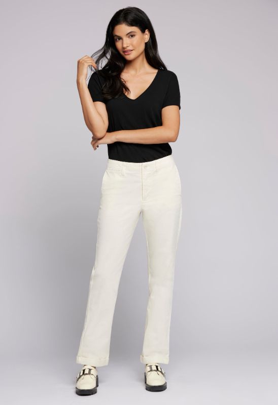 Photo 1 of The Captain Pant in White | Size 27 | Cotton/Spandex | Current Elliott
