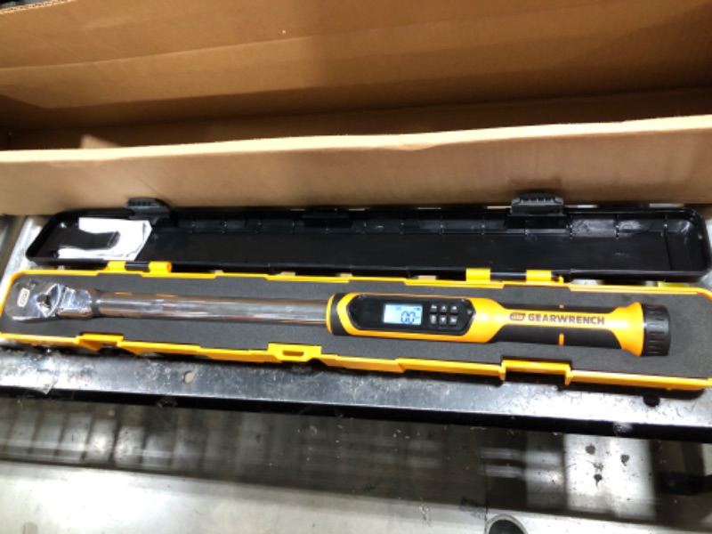 Photo 2 of GEARWRENCH "1/2" Flex Head Electronic Torque Wrench with Angle 25-250 ft/lbs. - 85079 1/2 Drive Flex Head with Angle Wrench