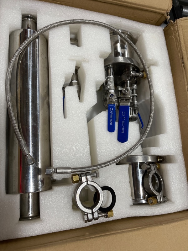 Photo 2 of Closed Loop Extractor 0.25LB Stainless Steel Vacuum Chamber/Tube with Tripod Used to Extract from Plant Leaves?Closed Loop Extractor Vacuum Chamber Tube Closed Loop Extraction System