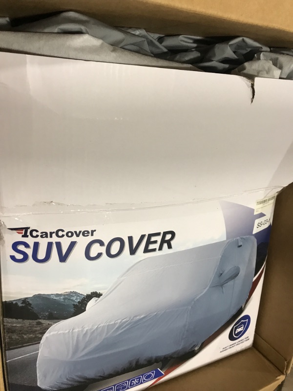 Photo 2 of iCarCover 18-Layer Premium SUV Car Cover Waterproof All Weather | Rain Snow UV Sun Hail Protector for Automobiles | Automotive Accessories | Full Exterior Outdoor Cover Fit for SUV (174-178 inch)
