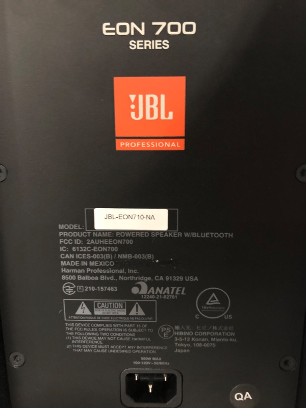 Photo 3 of JBL Professional EON710 Powered PA Loudspeaker with Bluetooth, 10-inch,Black 10-Inch Speaker Reinforcement