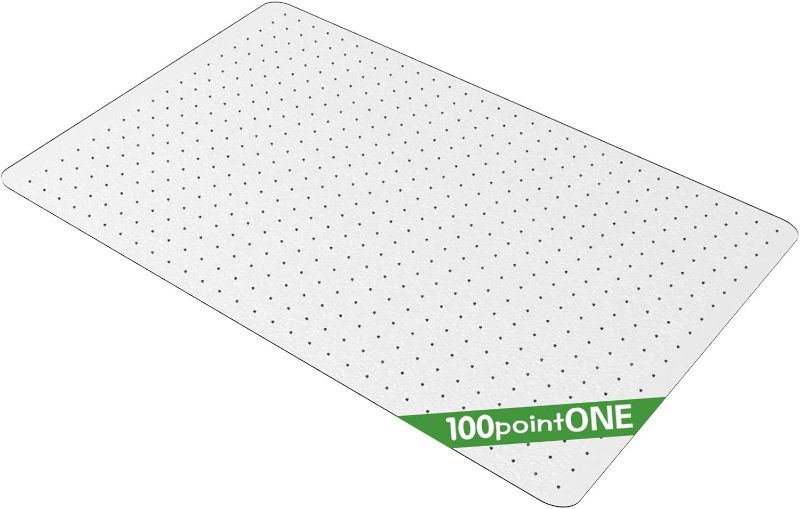 Photo 1 of 100pointONE Clear Chair Mat for Carpeted Floors - 30" x 48" Office Chair Mat for Low Pile Carpet, Easy Glide Desk Chair Mat for Carpets

