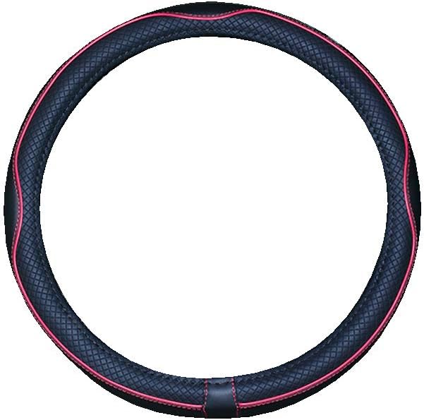 Photo 1 of Boat Steering Wheel Cover Microfiber Leather 13-13.5 inch (Black Red) 