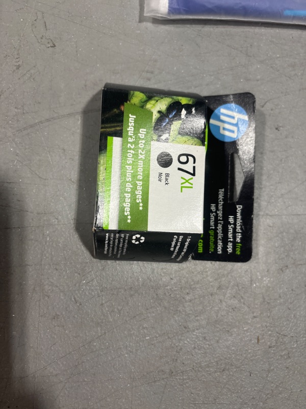 Photo 1 of HP 67XL Black High-yield Ink Cartridge | Works with HP DeskJet 1255, 2700, 4100 Series, HP ENVY 6000, 6400 Series | Eligible for Instant Ink | 3YM57AN