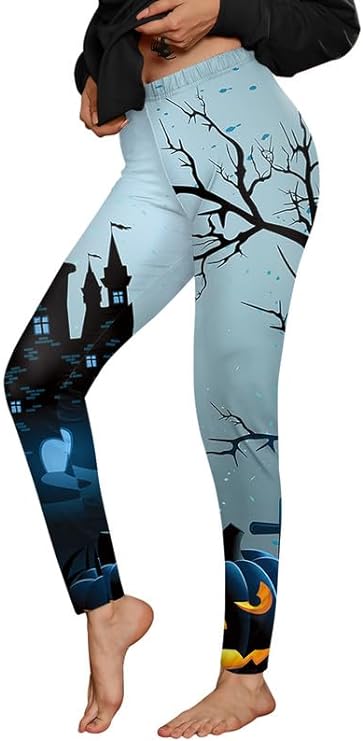 Photo 1 of For G and PL Women's Halloween Costume Print Strechy Leggings SIZE L 
