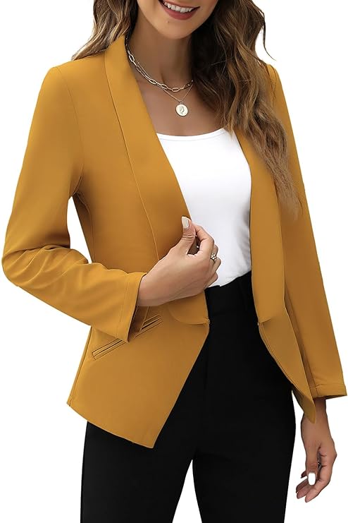 Photo 1 of Sucolan Womens Casual Blazers Open Front Long Sleeve Jacket Work Office Suit Jackets Blazer SIZE S 

