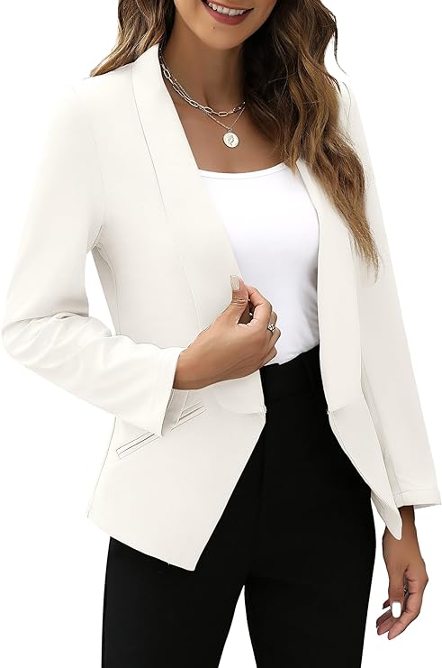 Photo 1 of Sucolan Womens Casual Blazers Open Front Long Sleeve Jacket Work Office Suit Jackets Blazer SIZE XXL 
