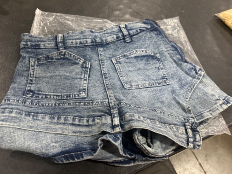 Photo 2 of cu4eve Denim Mini Skirts for Women Summer Sexy Stretchy High Waisted Jean Shorts SIZE S 