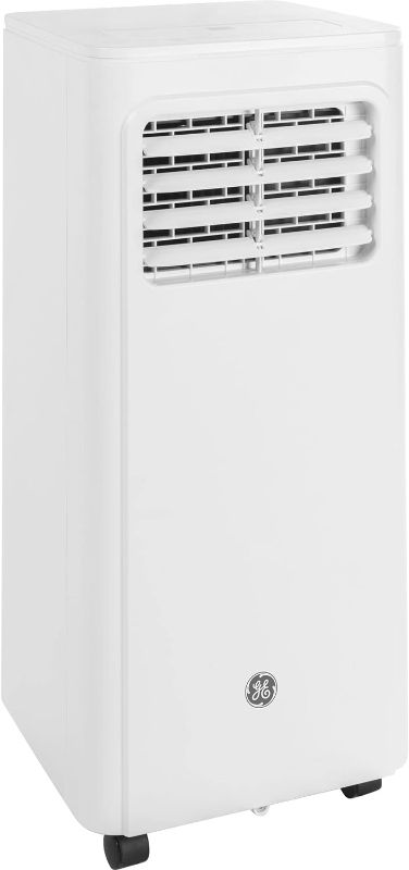 Photo 1 of **READ NOTES, MINOR DAMAGE**
GE Portable 3-in-1 Air Conditioner with Dehumidifier and Fan, 9,000 BTU, Cooling for 250 sq ft rooms, Includes Remote, Vent Hose and Easy Window Install Kit