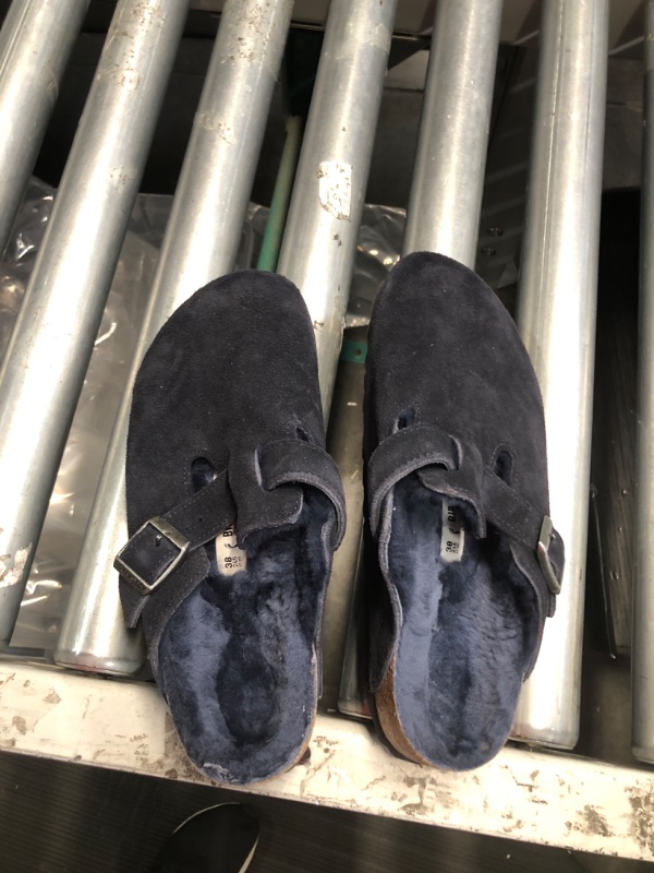 Photo 2 of (READ FULL POST) Birkenstock  Boston Shearling Clogs, Night, Blue, 7.5 US