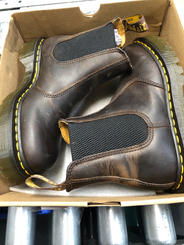 Photo 2 of **MINOR DAMAGE**
Dr. Martens Unisex 2976 Bex Chelsea Boot, Dark Brown Crazy Horse, 7 US Women 5.5Men