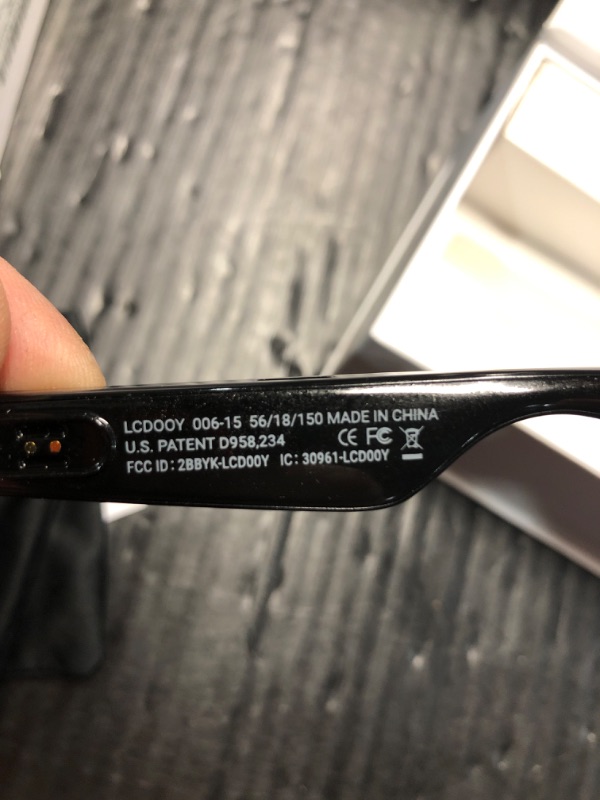 Photo 1 of Lucyd Lyte (2025 Version) Smart Glasses for Men - Bluetooth Smart Eyewear with Light Adaptive Photochromic Lenses, Open Ear Speakers & Microphone - Darkside (Standard)