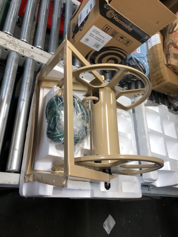 Photo 1 of ***DAMAGED - DENTED - SEE PICTURES***
Liberty Garden 709 Steel Wall/Floor Mounted Hose Reel, Holds 200-Feet of 5/8-Inch Hose - Tan, 17.6 x 22 x 15