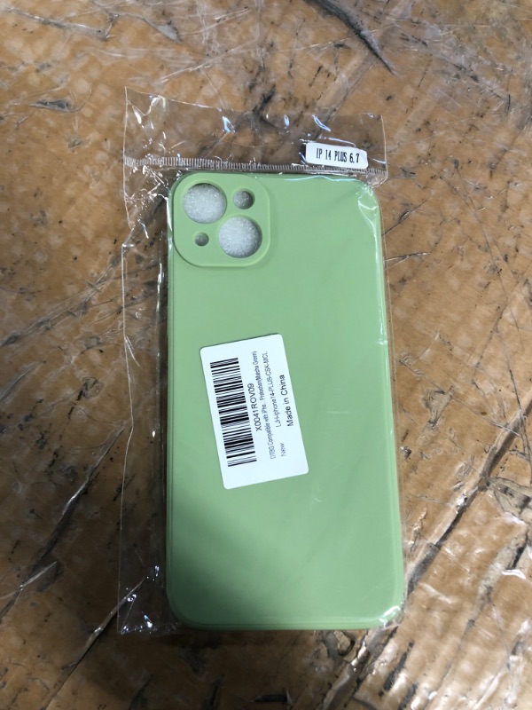 Photo 1 of DTBG Compatible with iPhone 14 Plus 6.7 Inches Case, Light and Smooth Liquid Soft Silica Gel Box, Military Grade Shockproof Protection(Matcha Green) iphone 14 plus matcha green
