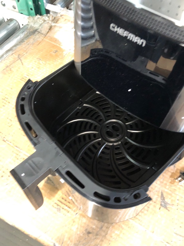 Photo 1 of Chefman TurboFry® Touch Air Fryer, XL 8-Qt Family Size, One-Touch Digital Control Presets, French Fries, Chicken, Meat, Fish, Nonstick Dishwasher-Safe Parts, Automatic Shutoff, Stainless Steel 8 QT Air Fryer