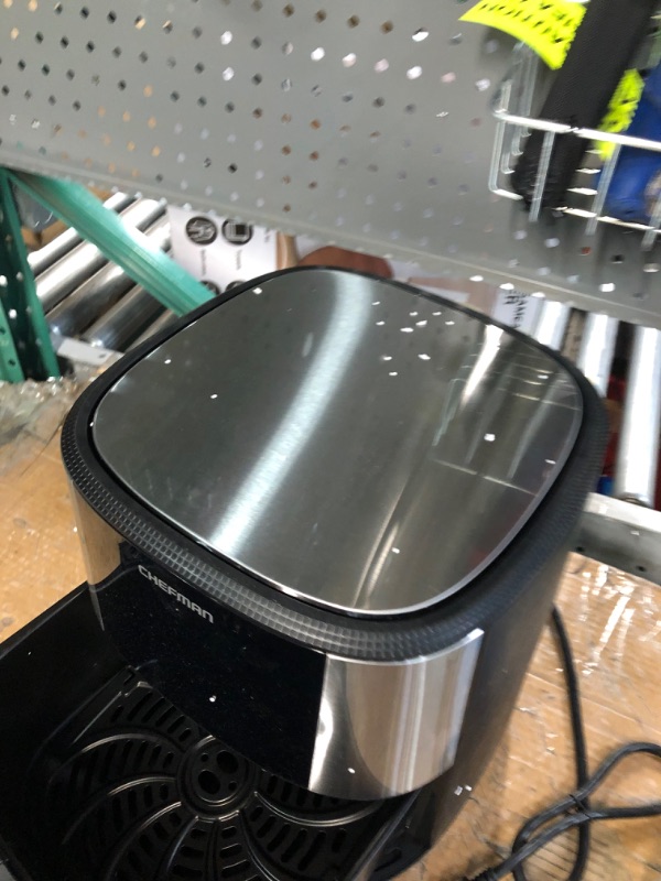 Photo 1 of Chefman TurboFry® Touch Air Fryer, XL 8-Qt Family Size, One-Touch Digital Control Presets, French Fries, Chicken, Meat, Fish, Nonstick Dishwasher-Safe Parts, Automatic Shutoff, Stainless Steel 8 QT Air Fryer